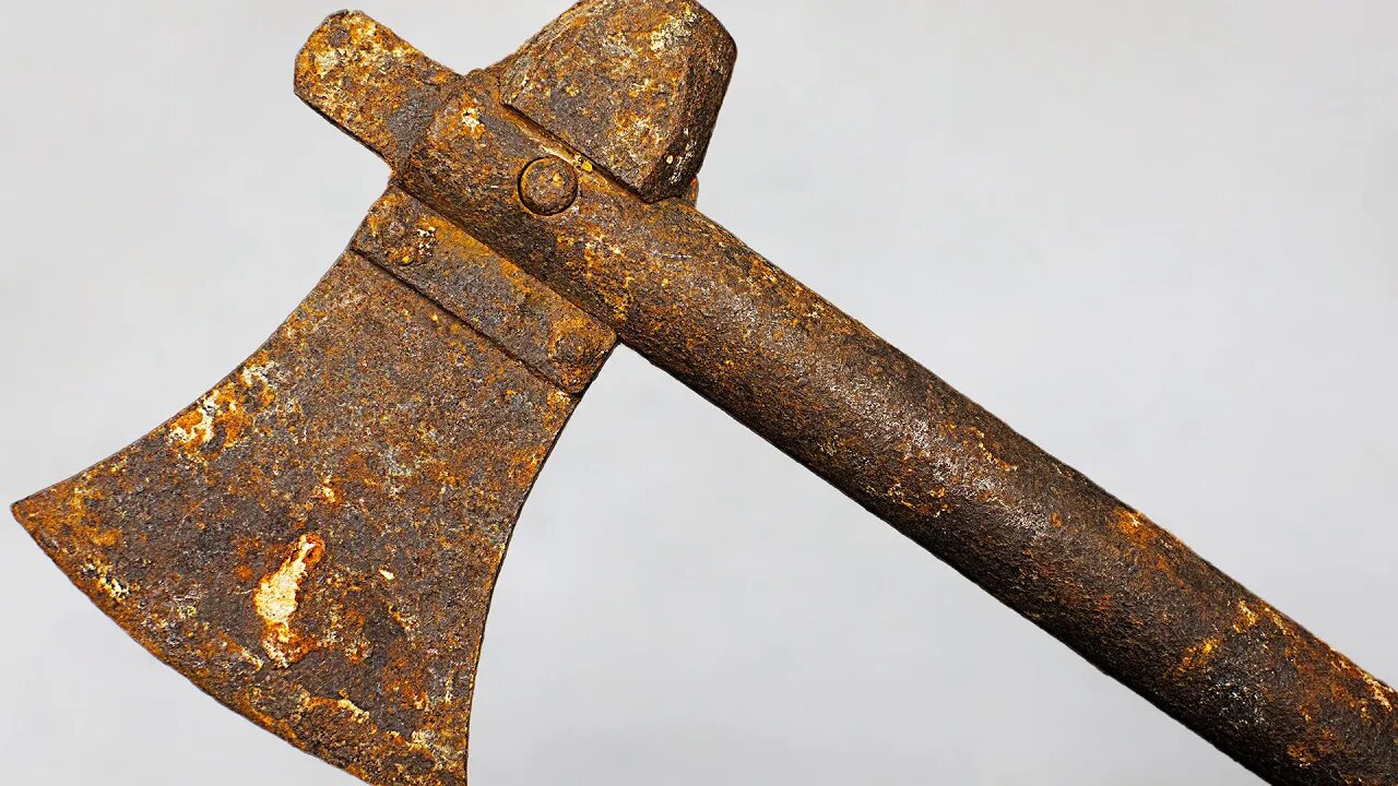 Amazing Hatchet Restoration. Very Rusty Old Axe Multitool Restoration