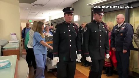 South Metro firefighter honored with hospital procession after losing battle to cancer