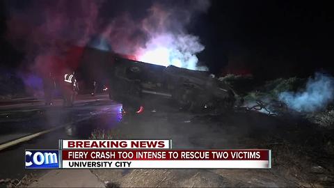 Fiery crash leaves two dead in University City