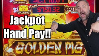 Golden Pig - All MAX Bets! - Jackpot Hand Pay - Potawatomi Hotel & Casino