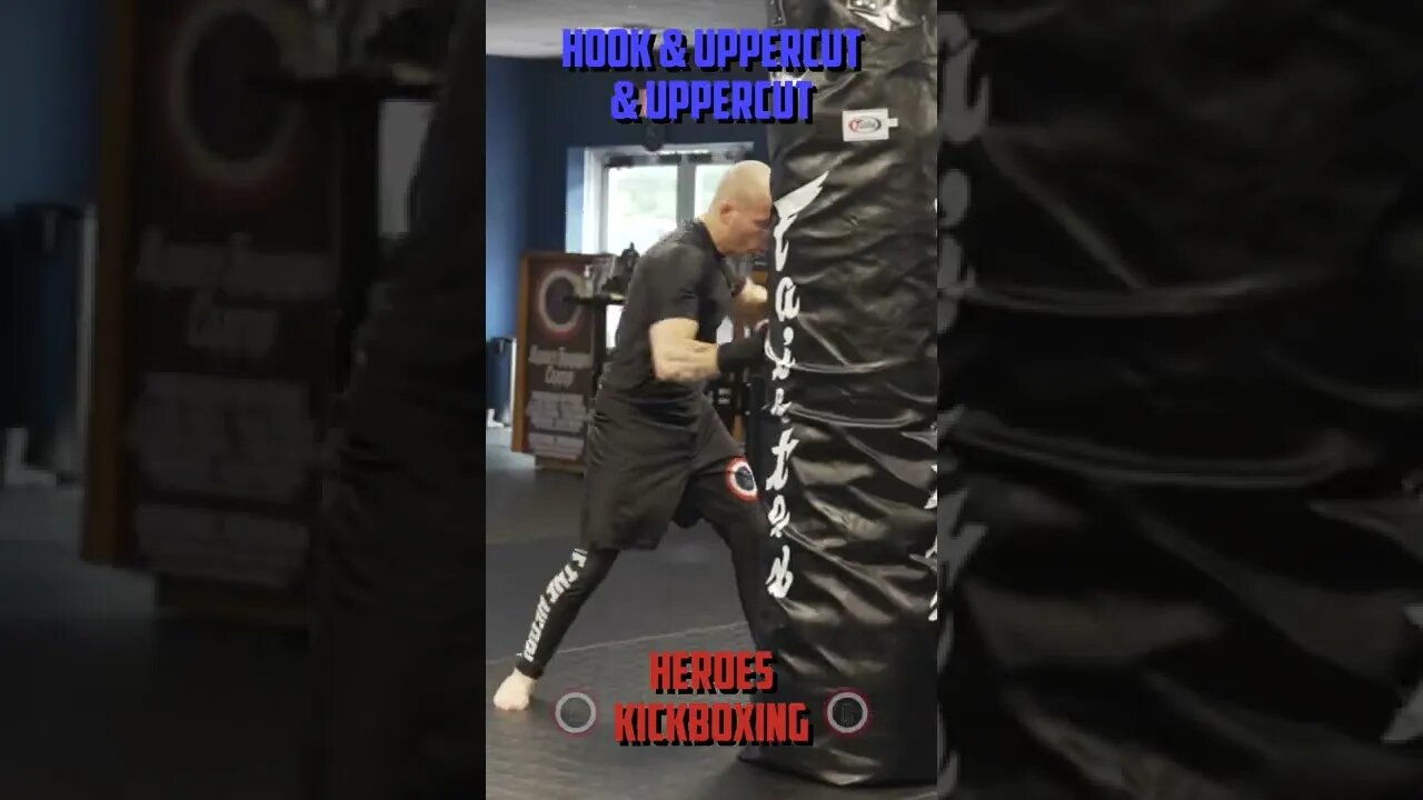 Heroes Training Center | Kickboxing & MMA "How To Double Up" Hook & Uppercut & Uppercut BH | #Shorts