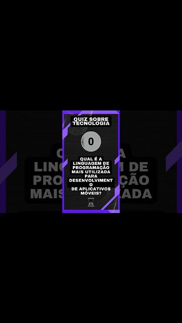 Quiz sobre tecnologia #20: Linguagem de programação mais usada para mobile