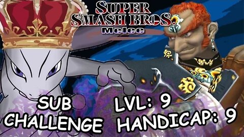 Level 9 Handicapped Ganondorf - Sub Challenge (Mew2King)