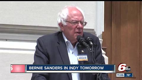 Bernie Sanders to hold rally in Indianapolis Monday