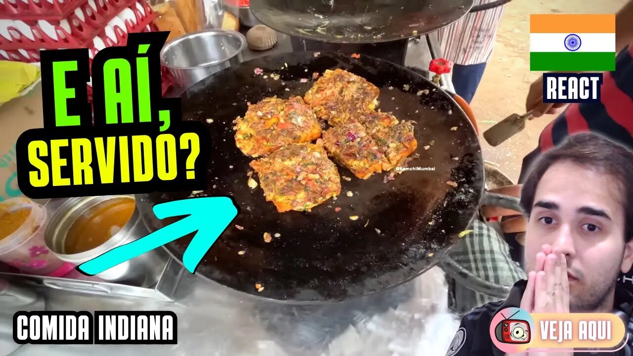 Mais um SANDUÍCHE DE OVO da ÍNDIA! Reagindo a COMIDAS DE RUA INDIANAS | Veja Aqui Reacts