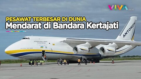 DETIK-DETIK Pesawat Raksasa Buatan Ukraina Mendarat di Jawa Barat