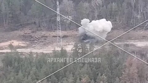 A Ukrainian BMP ran into a mine on Svatovo-Kremennaya axis.