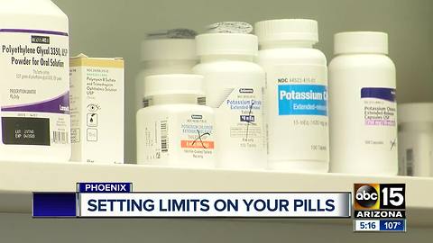Arizona Department of Health wants to set limits on prescription pills