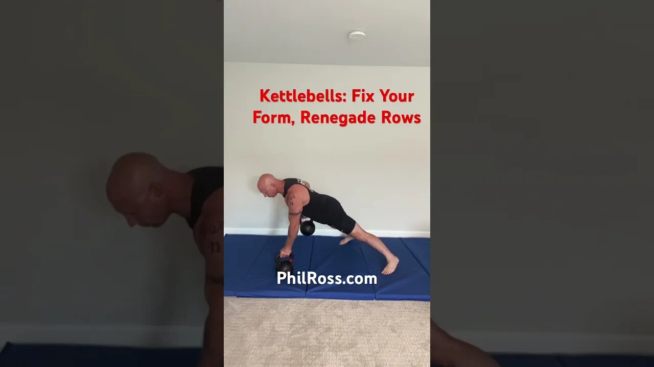 Kettlebells: Fix Your Form- Renegade Rows #masterphil #fitness #kettlebell #kettlebellworkout