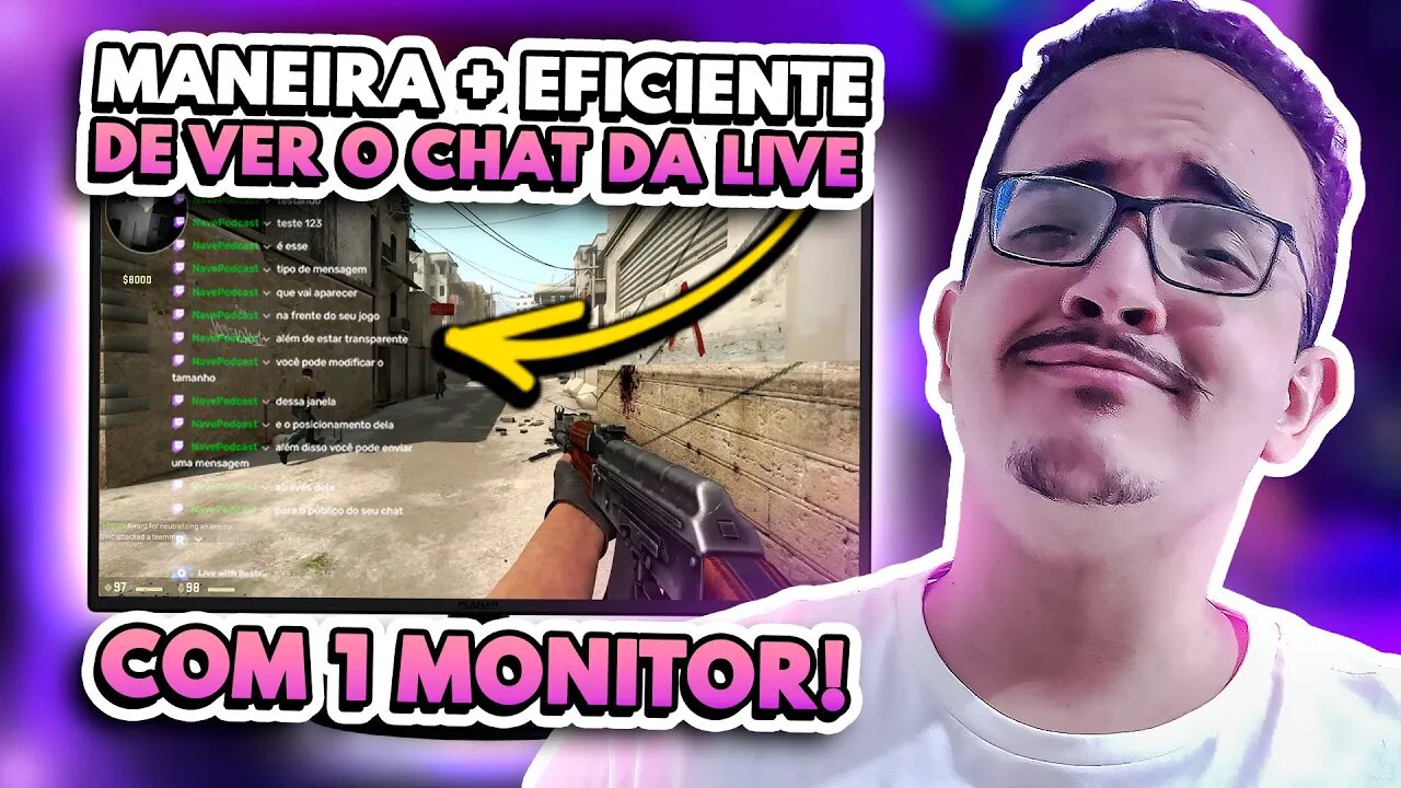 Como VER O CHAT DA LIVE com apenas UM MONITOR | Método Restream CHAT