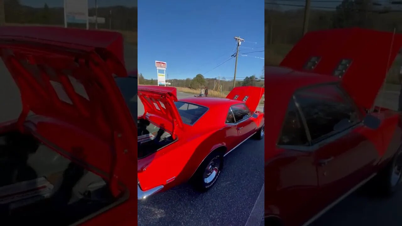 Eastern Hot Rodder: Beautiful Hugger Orange '68 L78 RS 396 4 speed Camaro at Midweek Motoring cruise