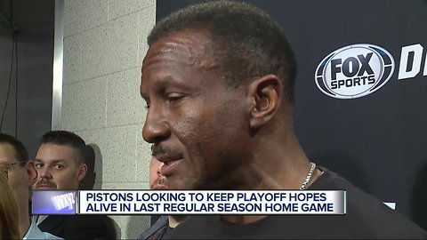 Pistons looking to keep playoff hopes alive in final regular season home game