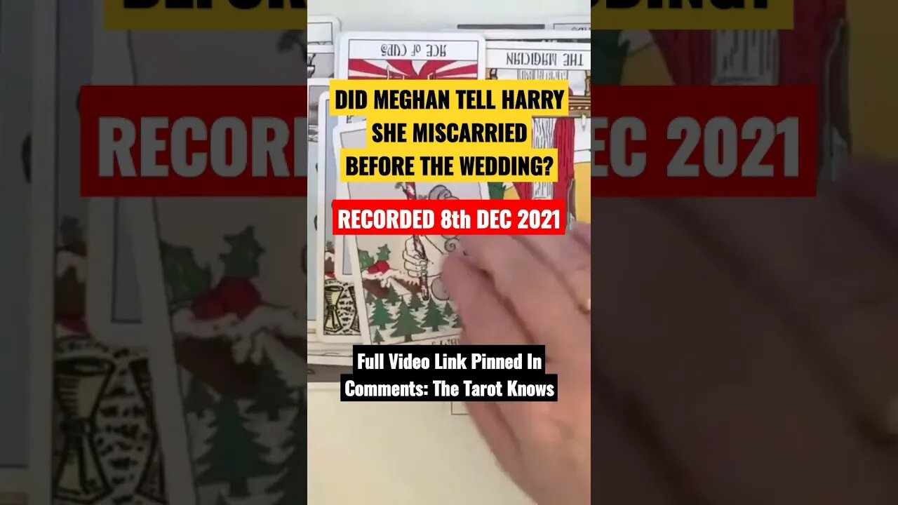 DID MEGHAN TELL HARRY SHE MISCARRIED BEFORE THE WEDDING? Reading 8th Dec 2021 #shorts #thetarotknows