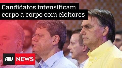 Tarcísio de Freitas e Jair Bolsonaro participam de culto evangélico em SP