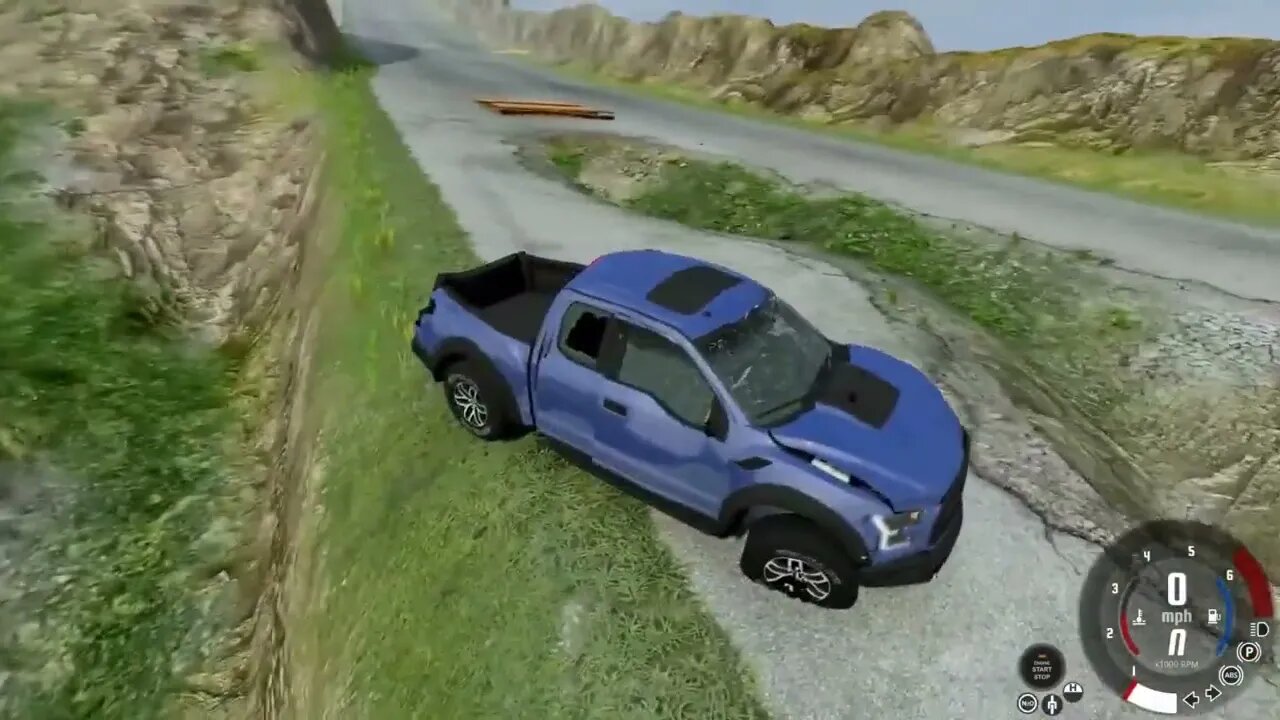 Ford = VS = Ram = Trucks = Race = & = Crash = Down a Mountain in BeamNG Drive Mods!