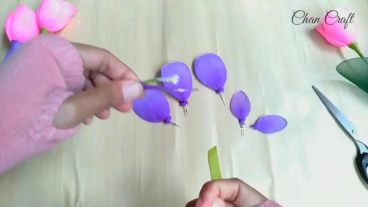 How to Make Nylon Stocking Flowers "Tulips" || Tutorial Bunga Stoking Tulip