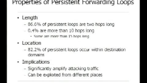 Flooding Attacks by Exploiting Persistent Forwarding Loops