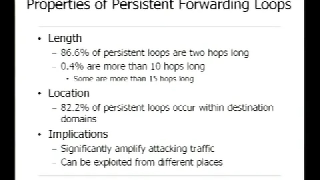 Flooding Attacks by Exploiting Persistent Forwarding Loops