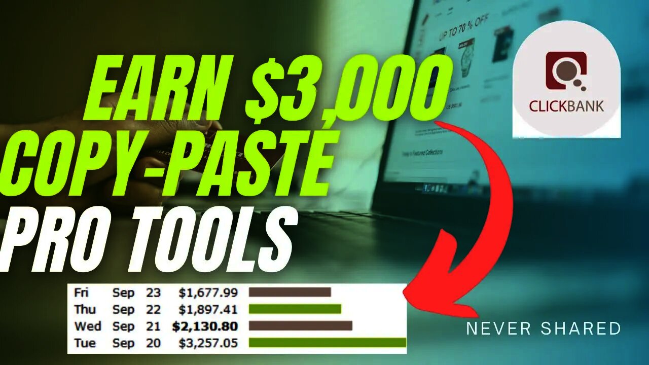 [PRO TOOLS] 💰EARN $3,000 Copy And Paste, Clickbank Affiliate Marketing For Beginners, ClickBank