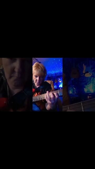 Classical sounding guitar riff- Cari Dell (female lead guitarist) #guitarshorts