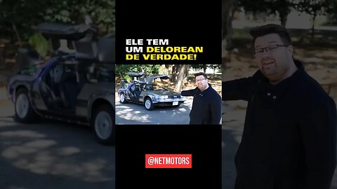 Conhecemos um De Lorean IGUAL ao do filme e ficamos impressionados! #shortsvideo #carros #viral