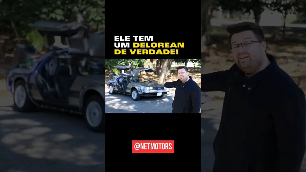 Conhecemos um De Lorean IGUAL ao do filme e ficamos impressionados! #shortsvideo #carros #viral