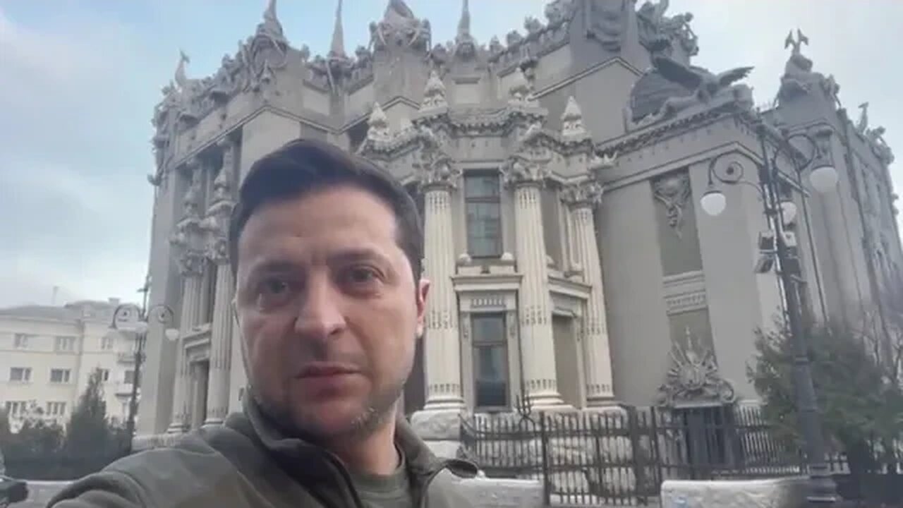 “Good morning Ukrainians. Do not believe fake news. I am here. ~ Volodymyr Zelensky