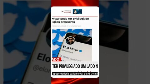 Sem mostrar indícios, Musk diz que Twitter pode ter privilegiado um lado nas eleições | @shortscnn