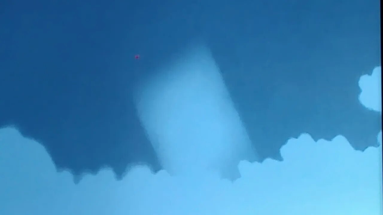 Very large Object Appears Shoots behind tree