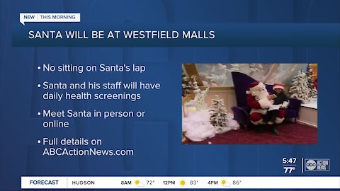 Santa will arrive at Westfield Malls this year but expect a lot of changes due to COVID-19