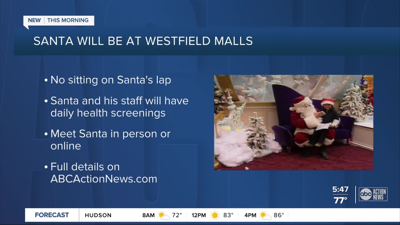 Santa will arrive at Westfield Malls this year but expect a lot of changes due to COVID-19