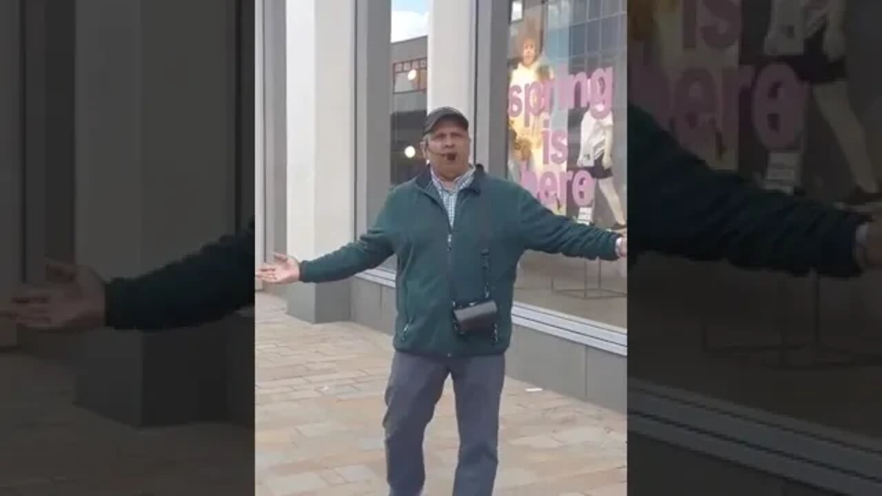 Brother Vas preaching the gospel in Sheffield.