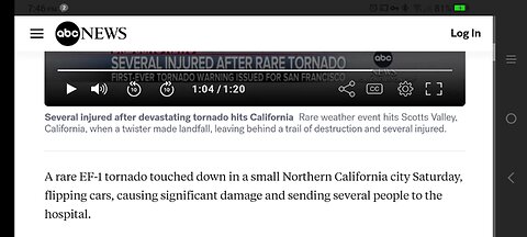 Rare Tornado in Nor Cal