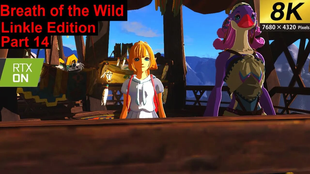 Breath of the wild Linkle edition Part 14 Heading out to Rito Village (rtx, 8k) Heavily modded
