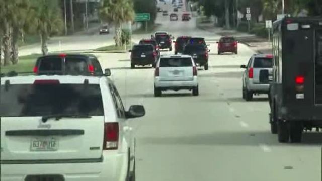 Driver tries to cut into Trump's motorcade on Saturday