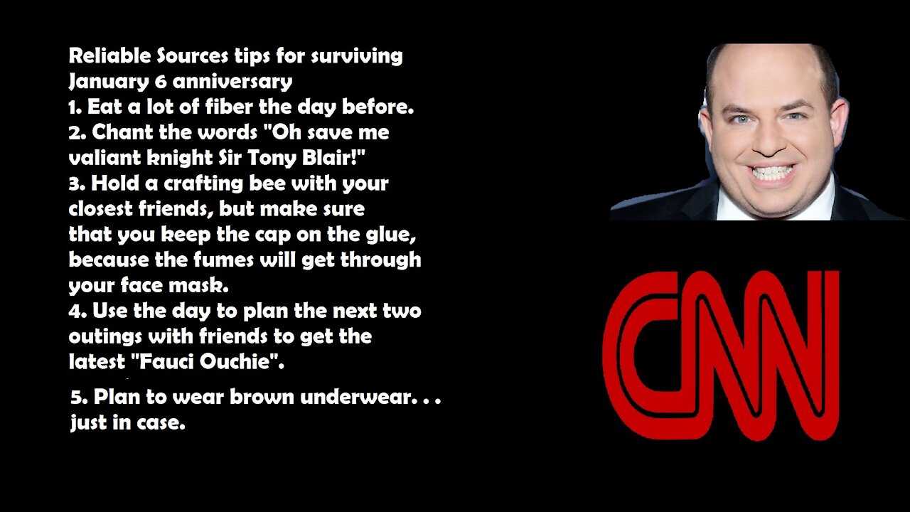 #CNN's Brian Stelter gives his 5 tips of how to survive #Jan6 anniversary.
