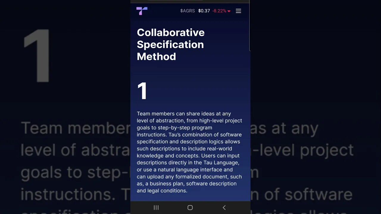 Collaborative Specification Method Part 1 #shorts #tauchain