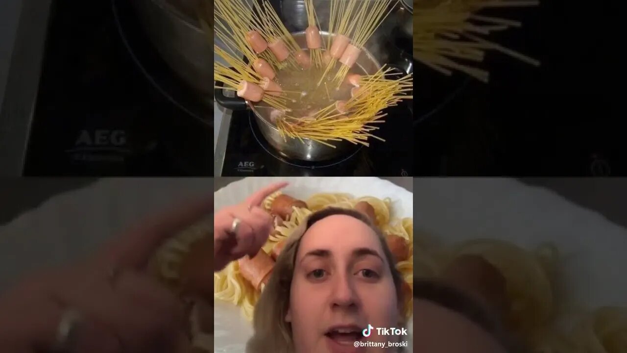 ma is cooking the favorite noodle weeny dogs TikTok @brittany broski Tik Tok Archives