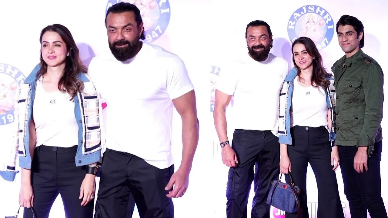 Bobby Deol Left Photo with wife Tanya and son Aryaman and Did This When he Saw Anupam Kher