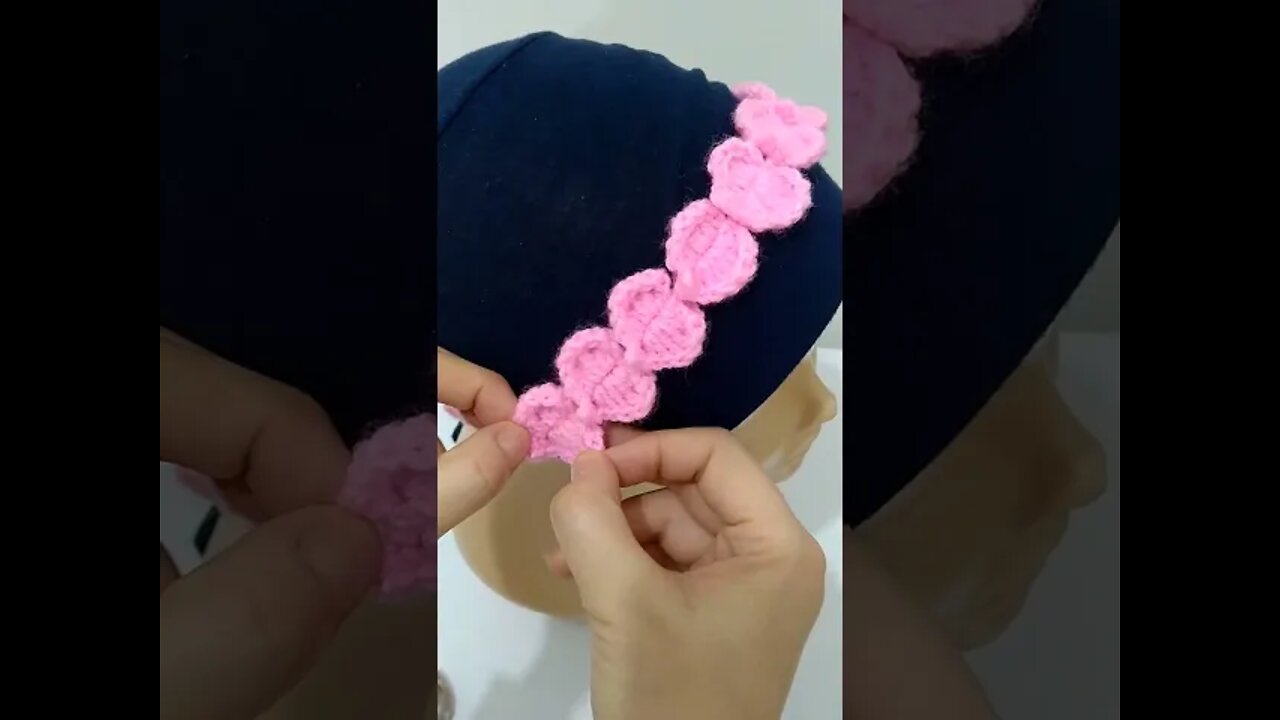 How To Crochet Hearts Headbands #shorts