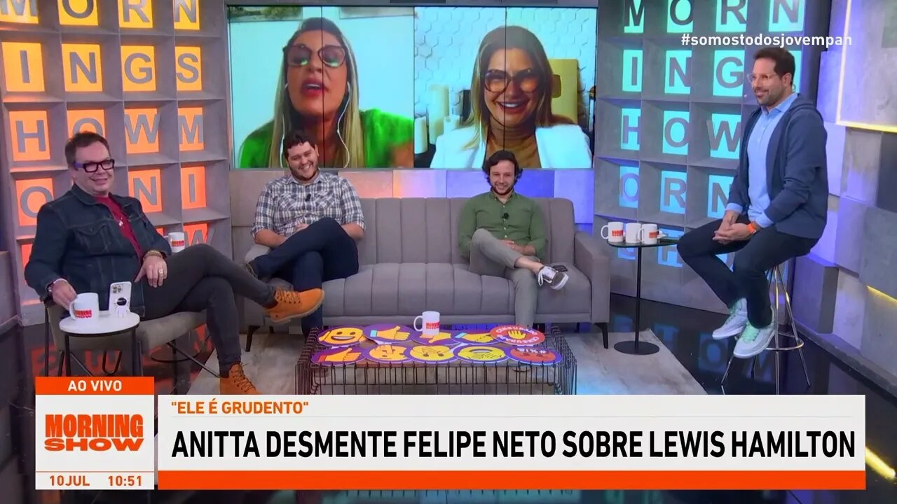 Anitta desmente fofoca de Felipe Neto sobre Lewis Hamilton