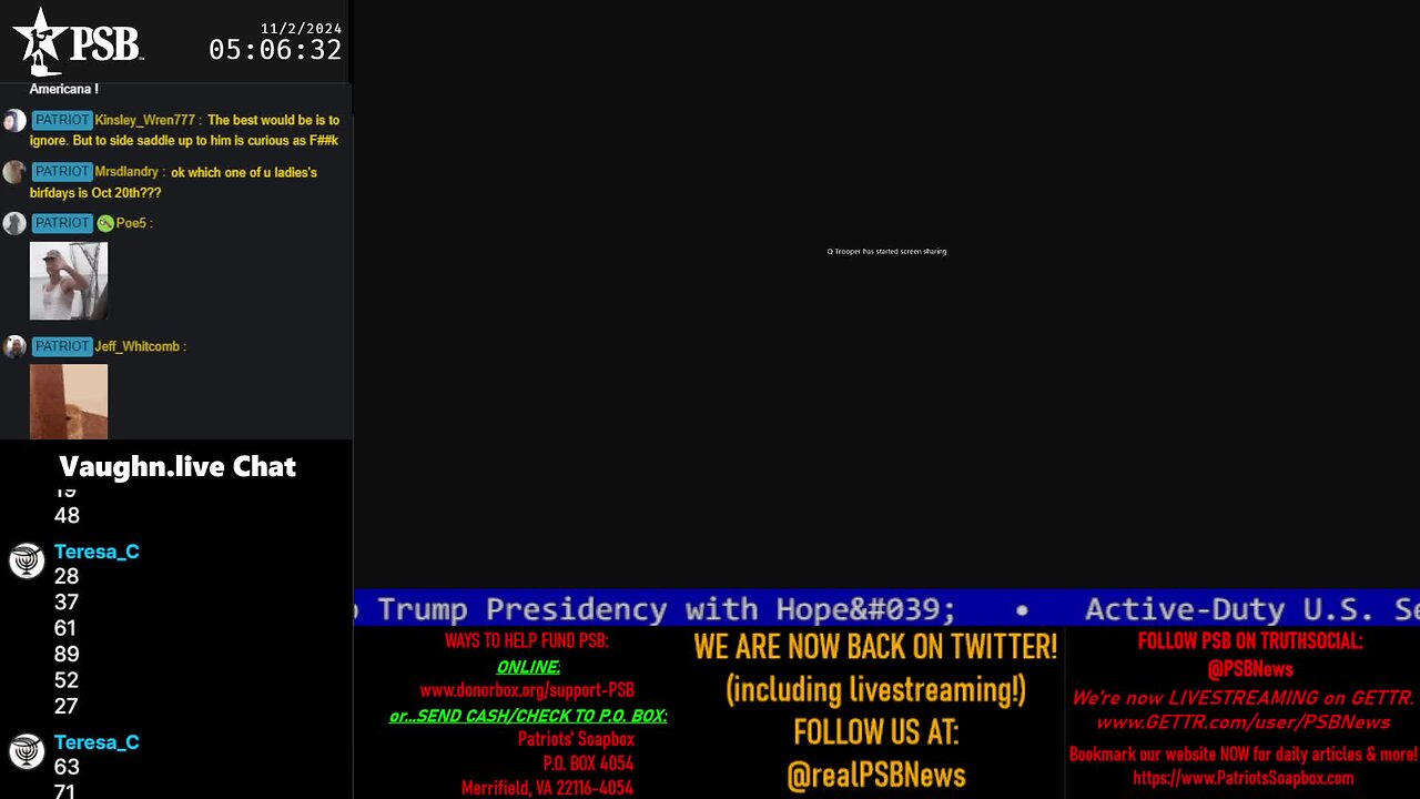2024-11-02 05:00 EDT - Patriots Rising: with Q Trooper & Majjik