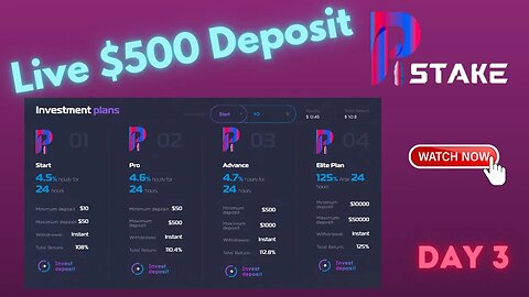 Pi Stake Day 3 | $500 LIVE Deposit and Another 24Hrs Roll On 🔥