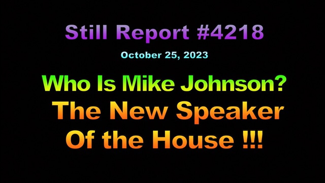 New Speaker, Mike Johnson’s Inspiring Acceptance Speech, 4219