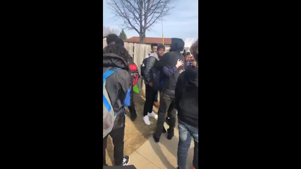 Cell video of Walled Lake walkout