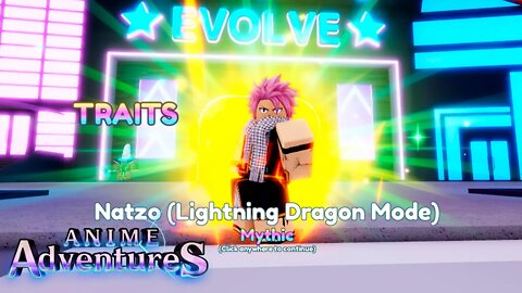 ENTENDA A FORÇA... NATSU LIGHTNING DRAGON MODE 𝗘𝗩𝗢𝗟𝗩𝗘𝗗 TA INSANO NO ANIME ADVENTURES