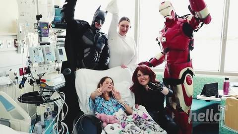 Local superheroes surprise sick kids - social