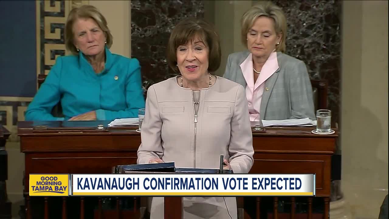 Kavanaugh poised to win confirmation to the Supreme Court Saturday afternoon