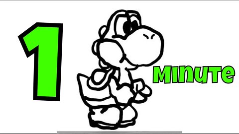 How to Draw Yoshi in 1 Minute?