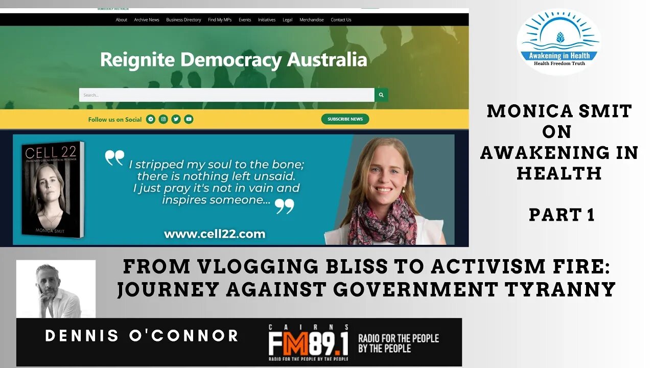 From Vlogging Bliss to Activism Fire: Monica Smit's Journey Against Government Tyranny" Part 1